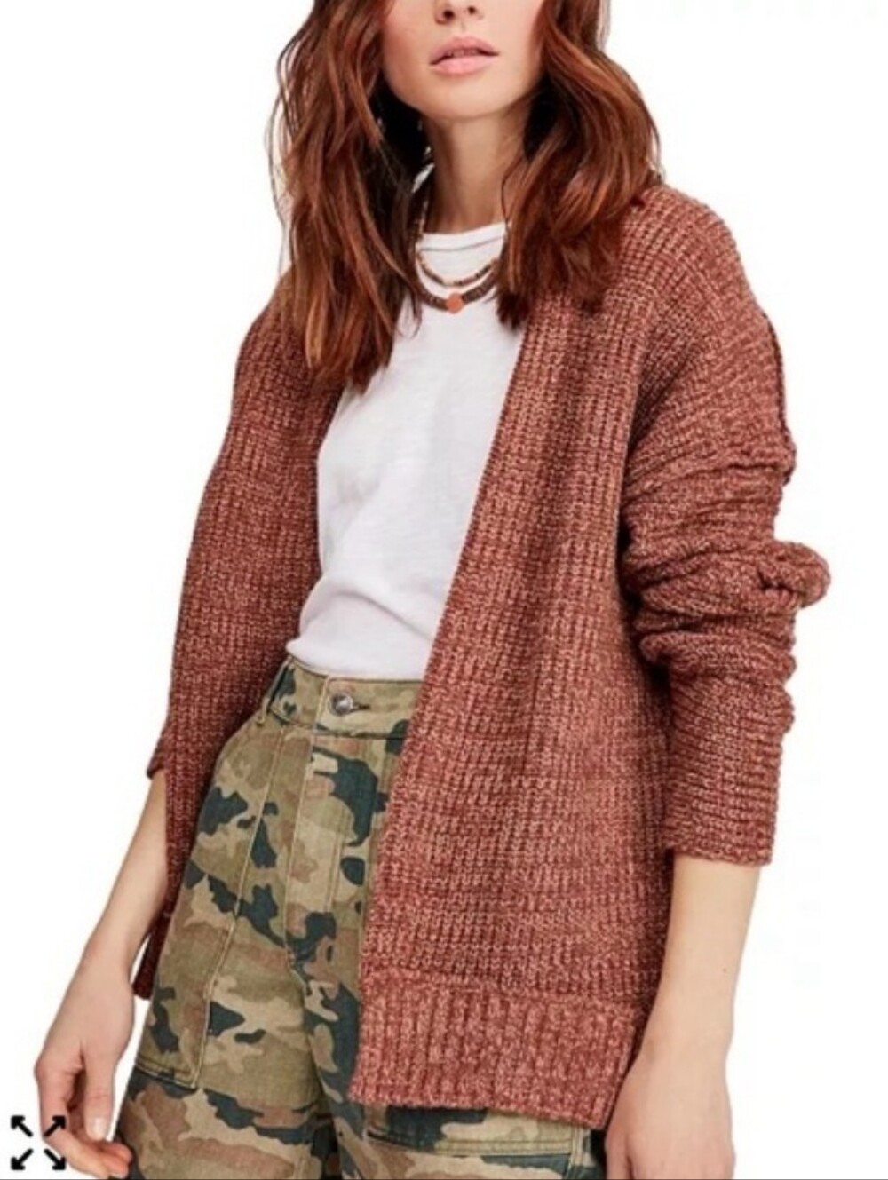 FREE PEOPLE I US M Oversized High Hopes Cardigan I brown